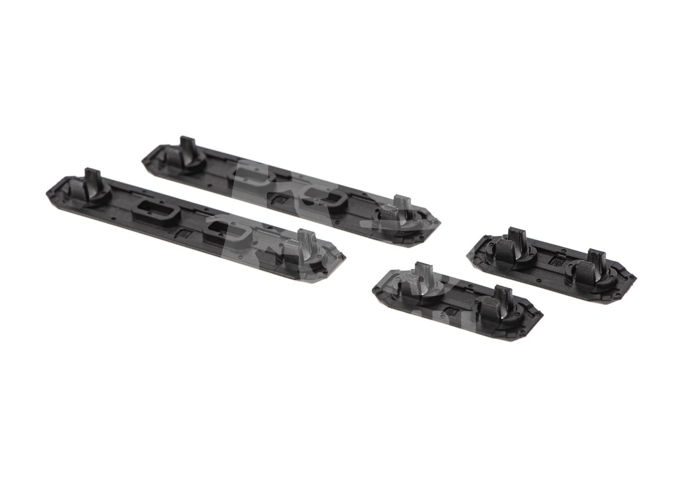 Schwarze Airsoft-Schienenabdeckungen, verschiedene Größen, für Gewehr-Zubehör.