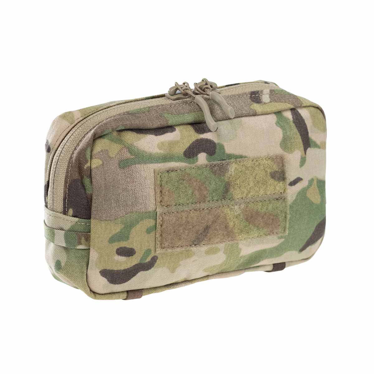 Tarnmuster-Tasche mit Reißverschluss und Klettfläche, ideal für Airsoft-Zubehör.