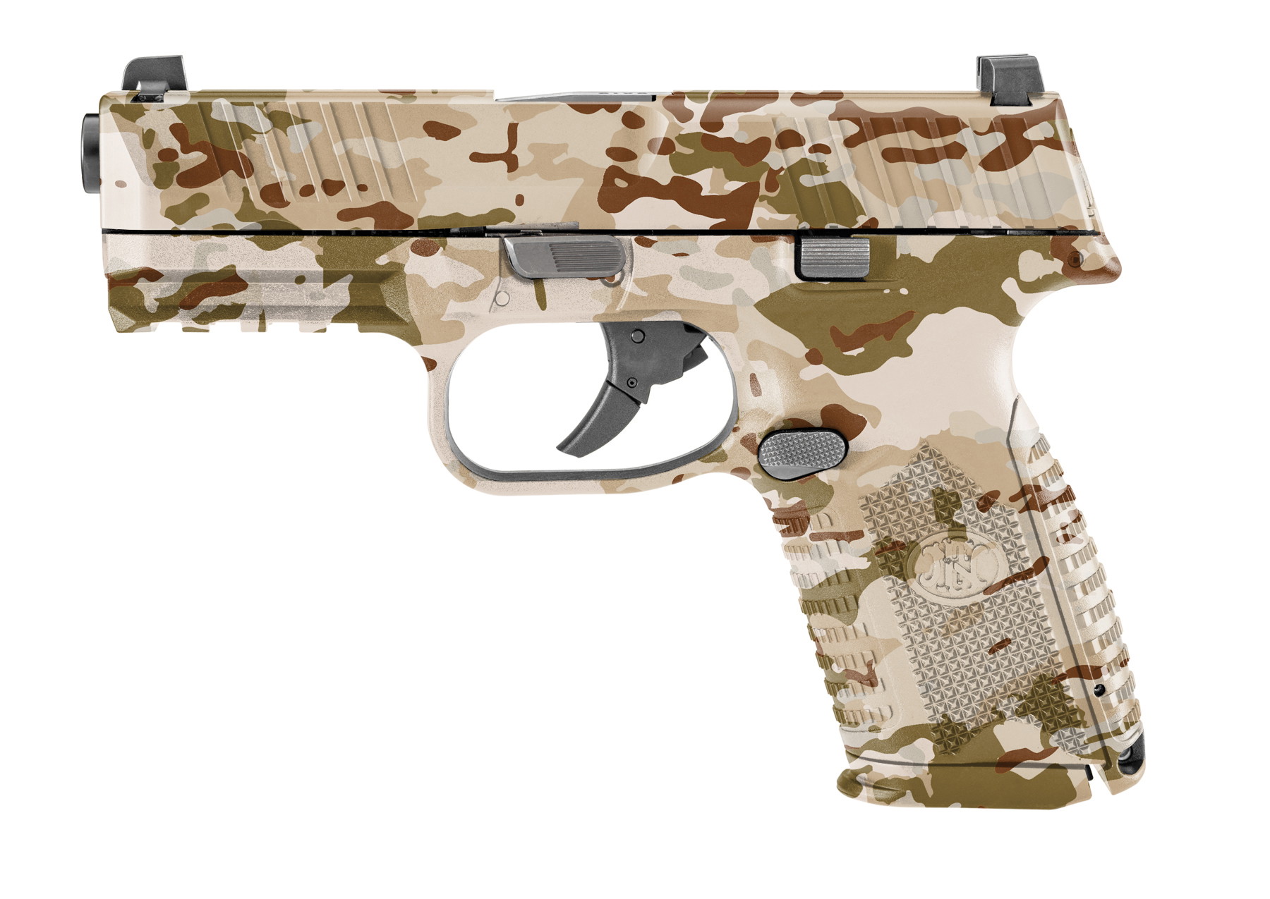 Tarnmuster Airsoft-Pistole mit modernem Design, ideal für taktische Spiele.
