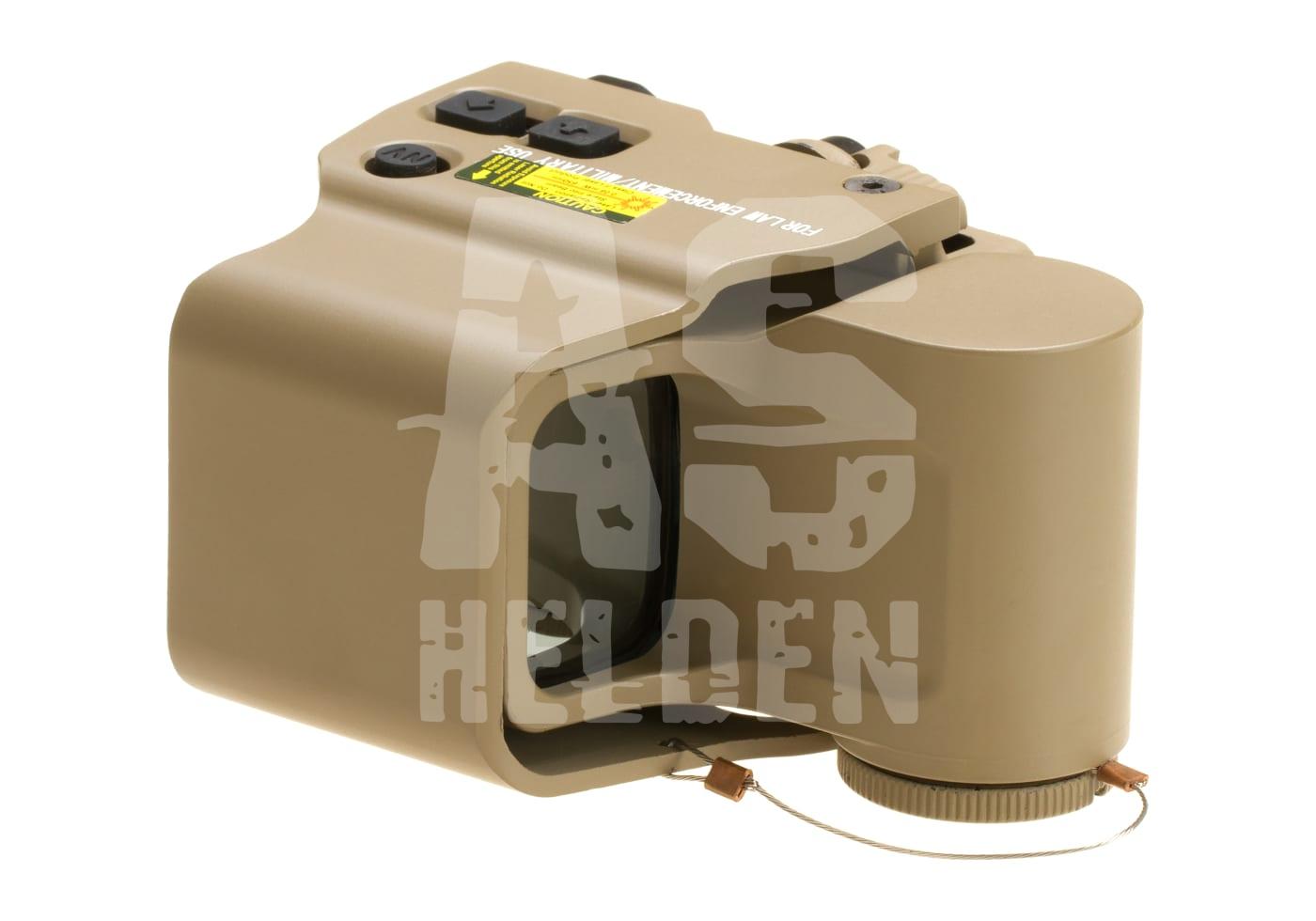 XPS 2-0 Red Dot Taktisches Visier in Tan mit digitalen Bedienelementen für Airsoft-Waffen.
