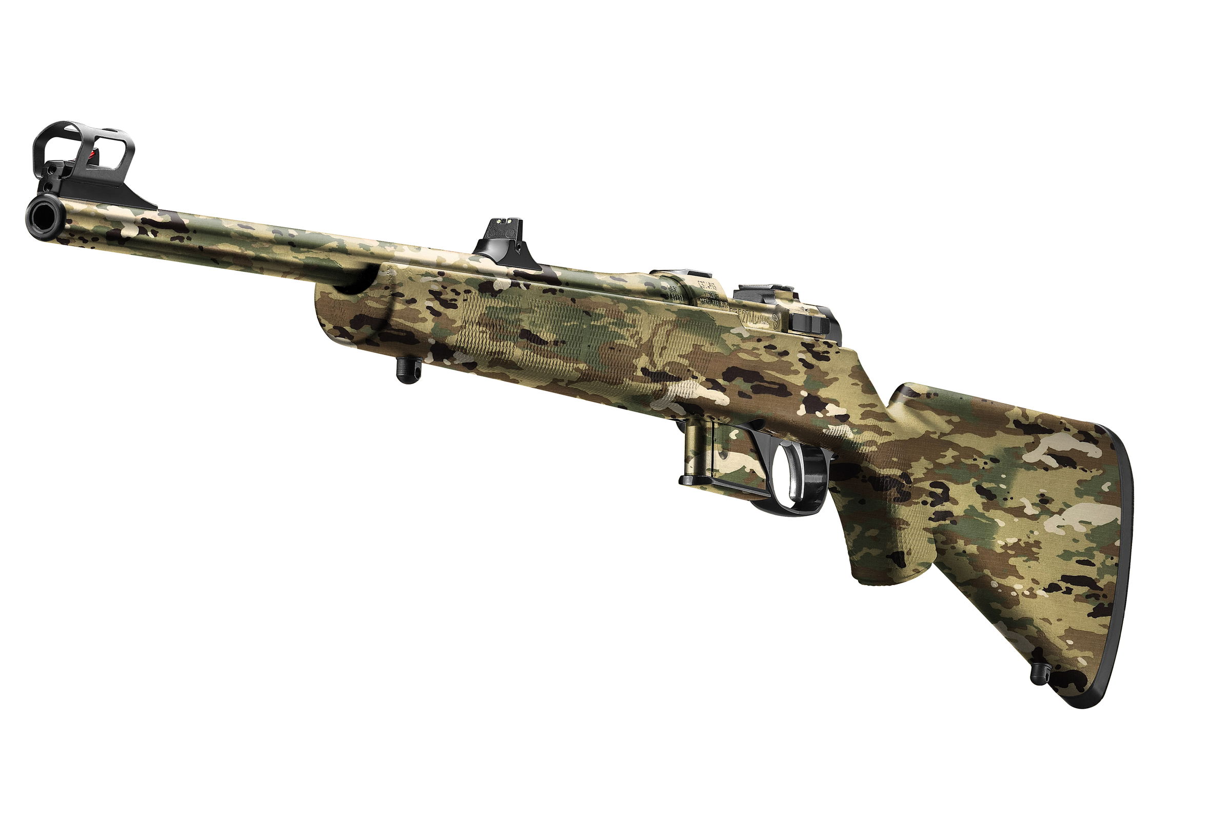 GunsWrap Rifle Skins Tarnmuster-Gewehr für Airsoft, bolt-action, mit schwarzem Visier und Lauf, realistische Ausführung.