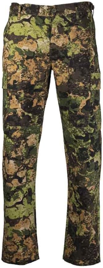 Camo-Hose mit grün-braunem Flecktarnmuster, ideal für Airsoft-Spiele.
