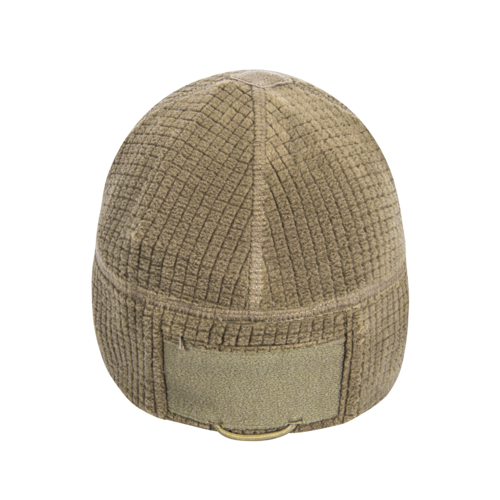Taktische olivgrüne Mütze mit Molle-Schlaufe und Klettfläche, geeignet für Airsoft und Outdoor-Einsätze.