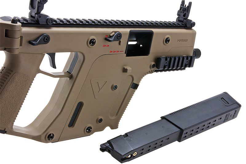 Krytac Kriss Vector S-GBB fde - ab 18 Jahren Airsoft Kriss Vector AEG in Tan mit herausnehmbarem Magazin.