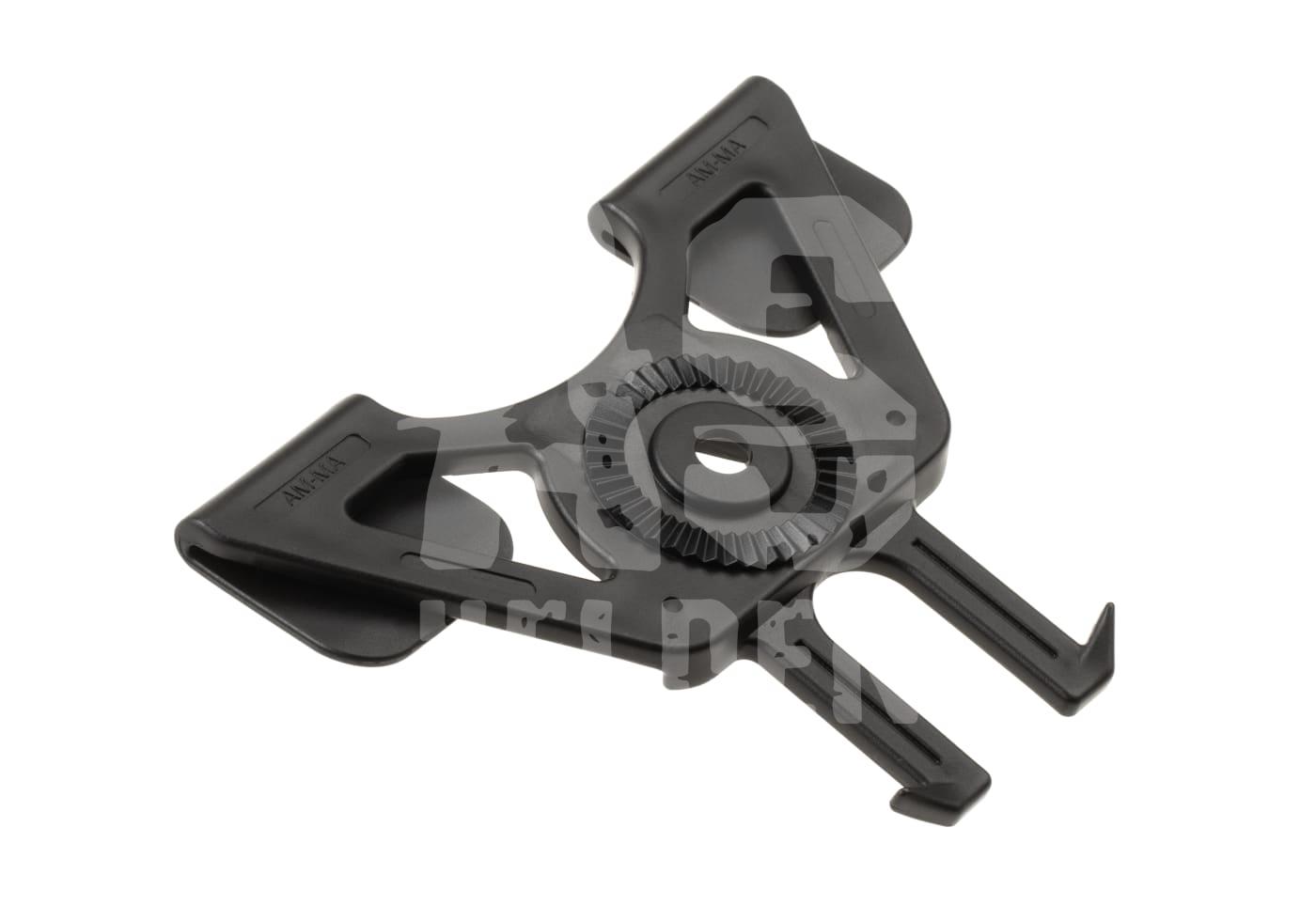 Amomax Molle Attachement Schwarze Adapterplatte aus Kunststoff zur Befestigung von Zubehörteilen, z.B. für Airsoft-Ausrüstung.