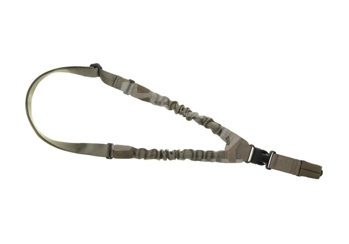 Taktischer Einpunkt-Trageriemen in Grün für Airsoft-Waffen, elastisch und verstellbar.