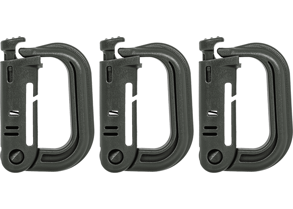 Tacstack MOLLE D-Ring Grimlock 3er Set dark green