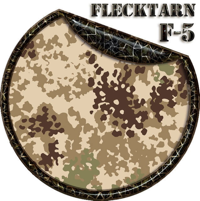 Flecktarn F-5-Tarnmuster, braun-beige, für Airsoft-Tarnung.