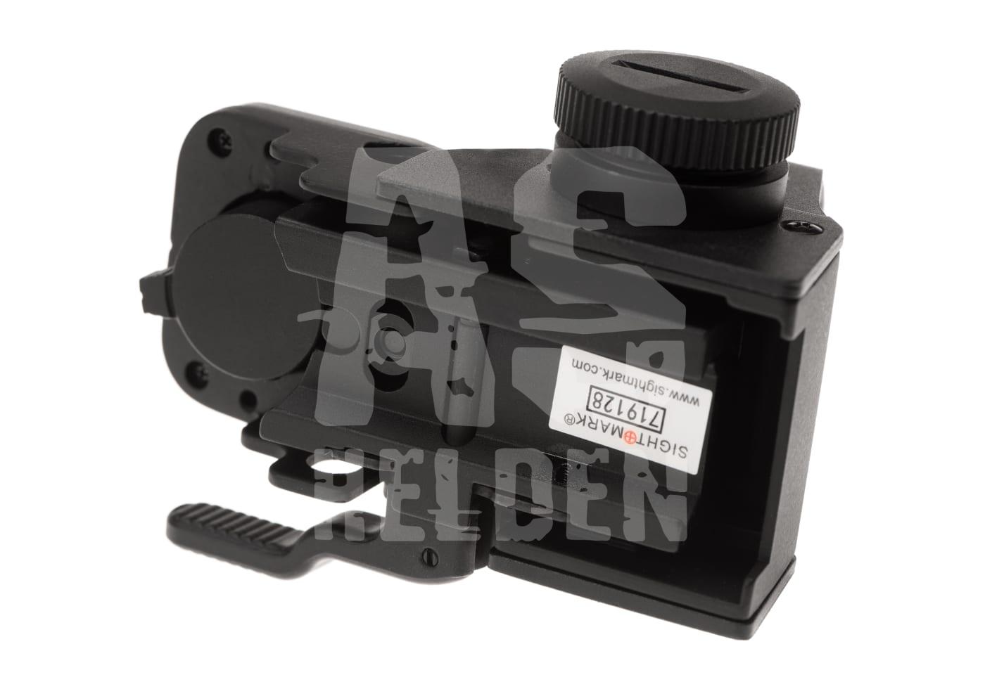 Laserzielgerät mit Montageschiene und Einstellknopf, geeignet für Airsoft-Waffen.