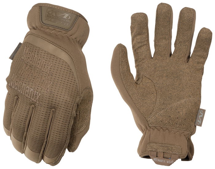 Mechanix Handschuhe Fastfit Gen.2  Taktische braune Mechanix-Handschuhe, ideal für Airsoft, zeigen verstärkte Innenhand und Flexibilität.