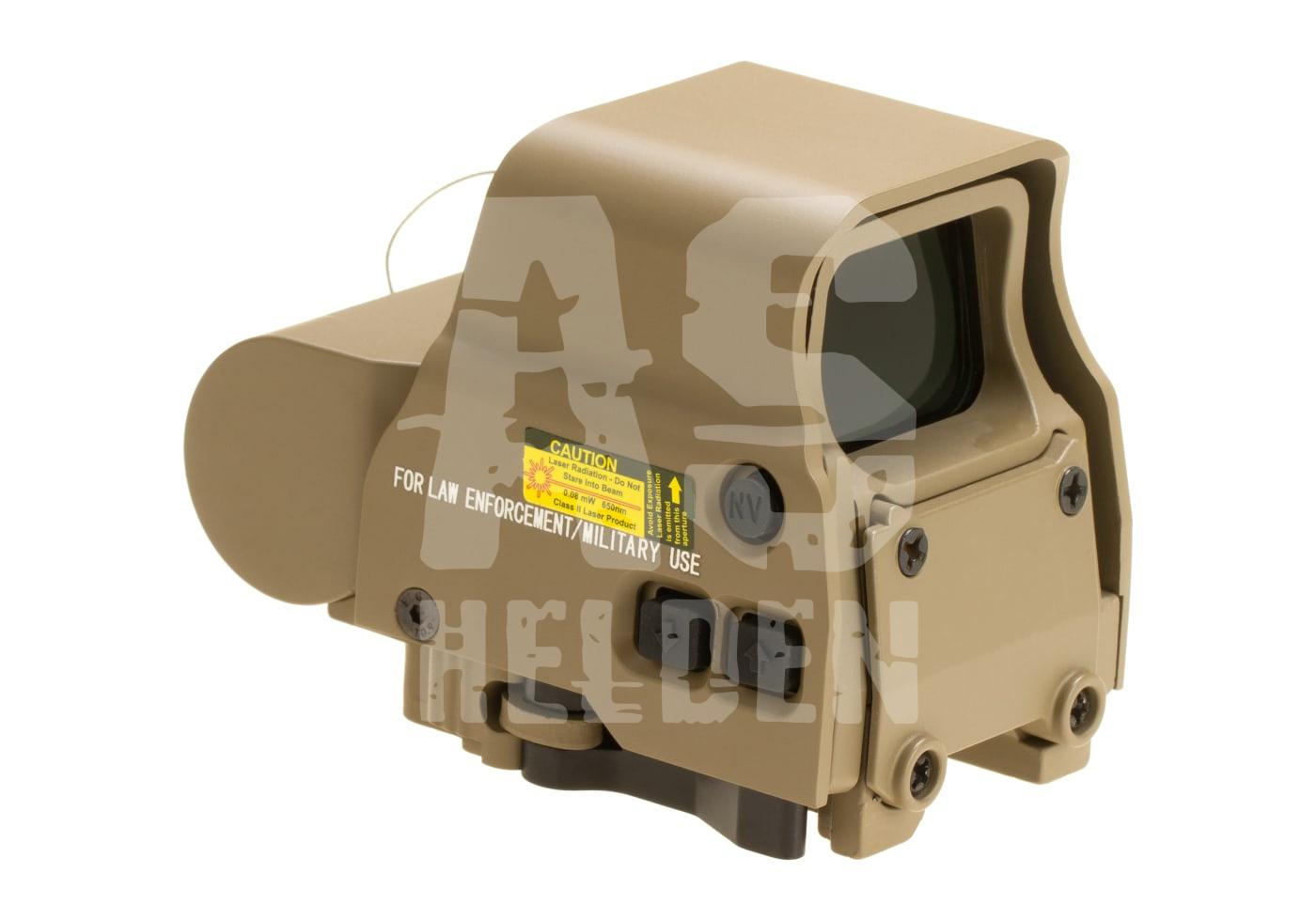 XPS 2-0 Red Dot Taktisches holografisches Visier in Tan, geeignet für Airsoft-Einsätze. Ideal für präzise Zielerfassung.