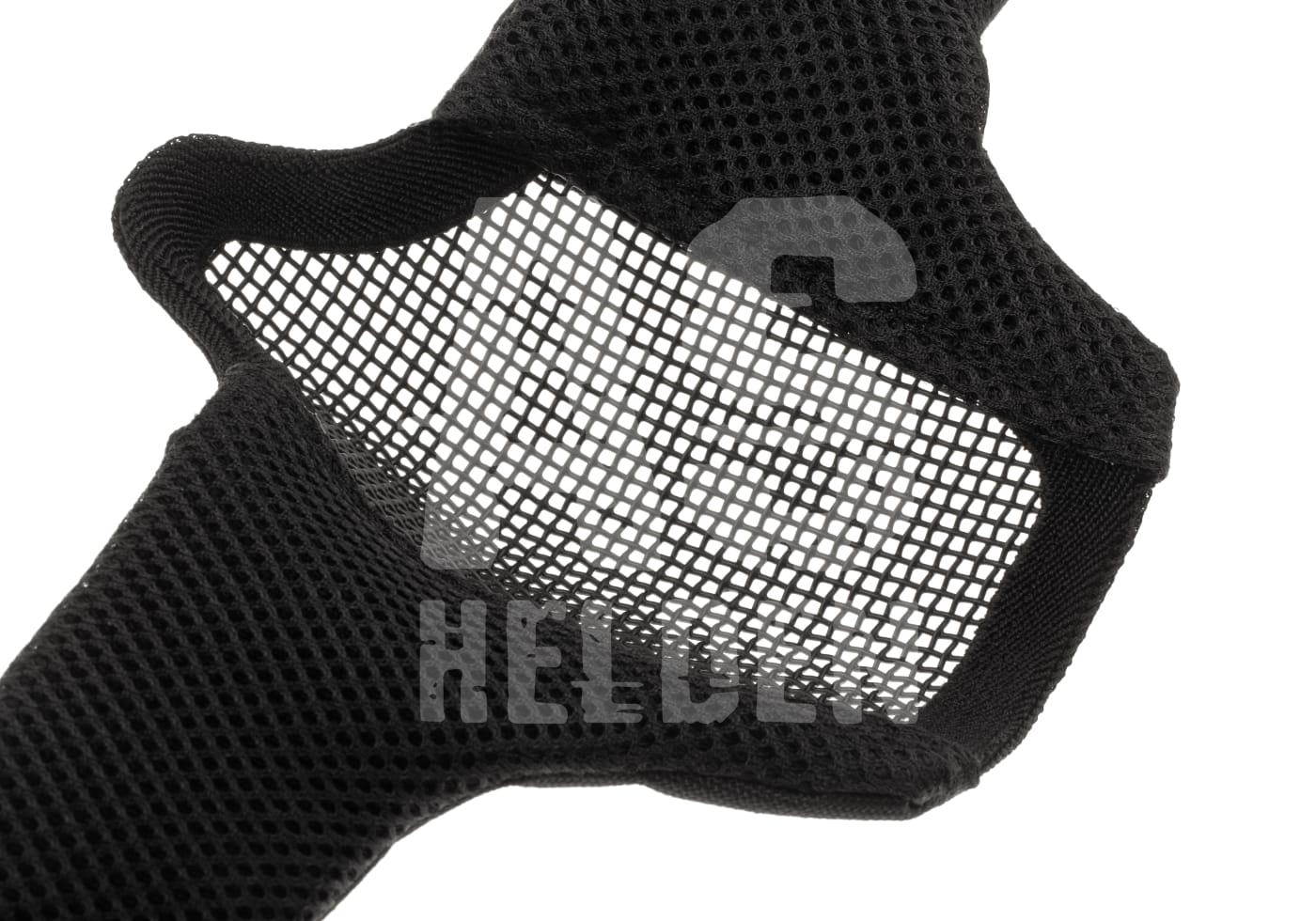 Mk.II Steel Half Face Mask FAST Version Schwarze Airsoft-Maske aus Mesh für Gesichts- und Atemschutz.