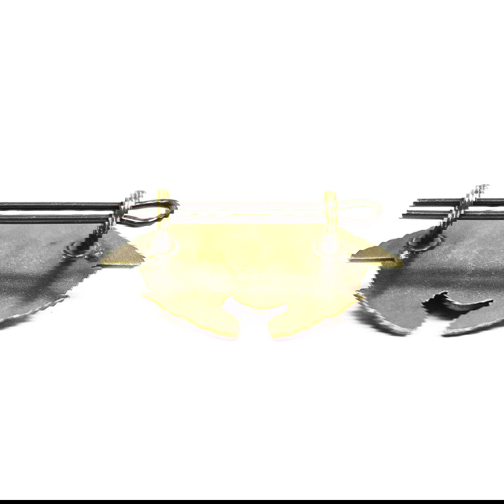 Airsoft-Abzeichen mit Nadelverschluss, Rückansicht, bronzefarben.