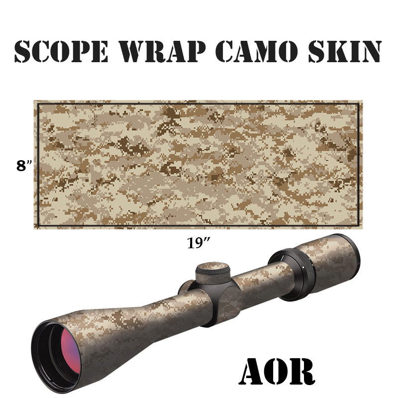 Camouflage-Mantel für Zielfernrohr, 19"x8", AOR-Design für Airsoft-Zubehör.