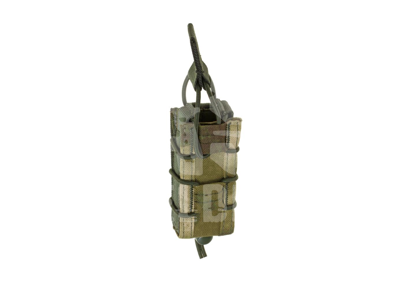 Tarnfarbenes Molle-Magazintasche mit elastischer Kordel für Airsoft-Ausrüstung.