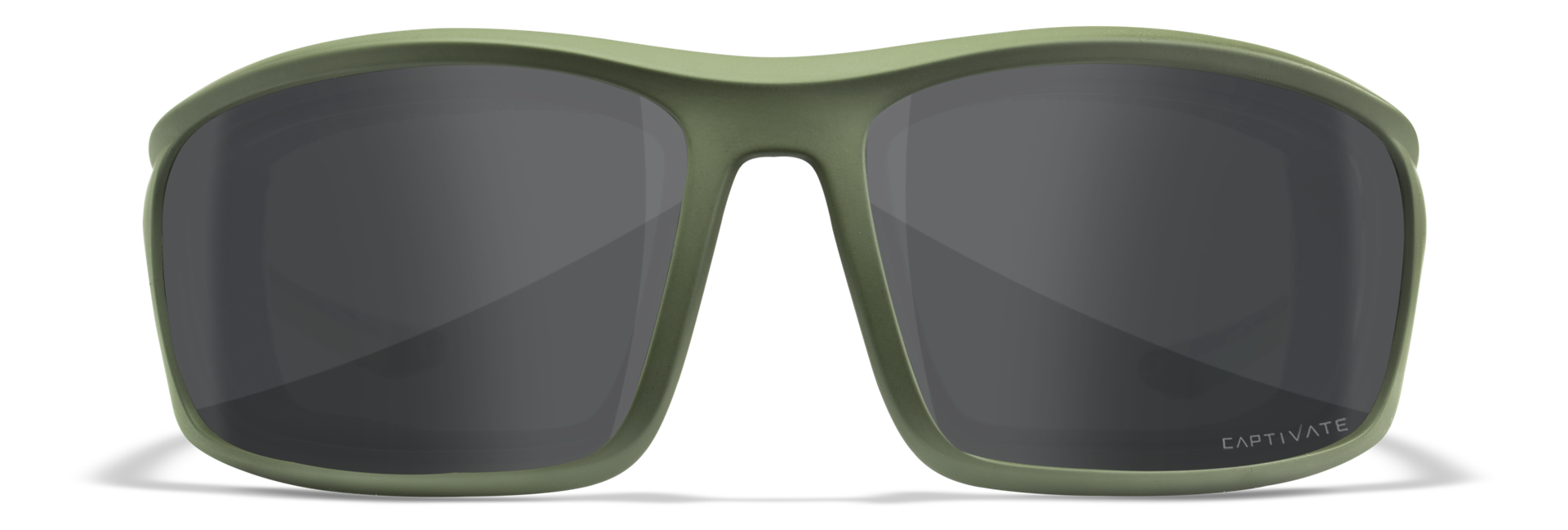 Grüne Schutzbrille mit dunklen Gläsern für Airsoft-Einsatz.