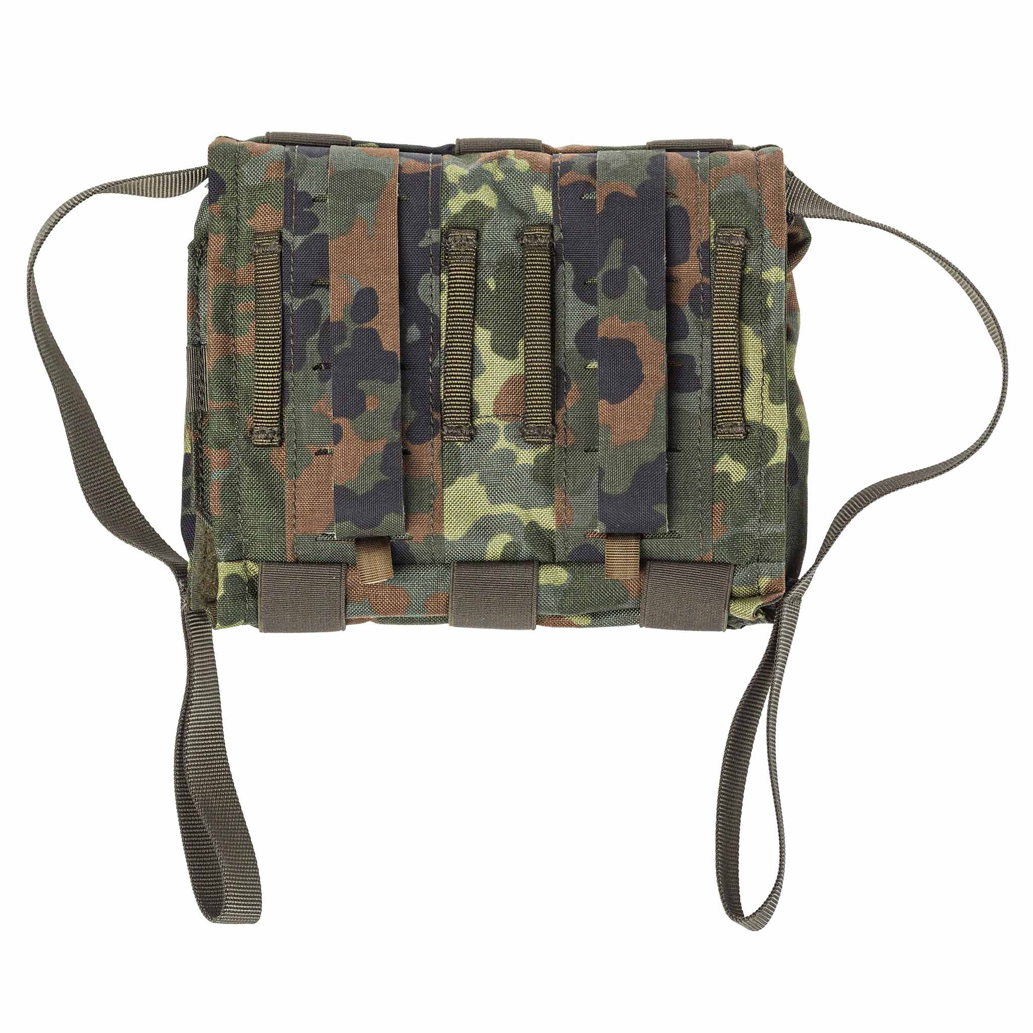 Taktische Tarnweste mit MOLLE-System, ideal für Airsoft-Ausflüge und Ausrüstungsmanagement.
