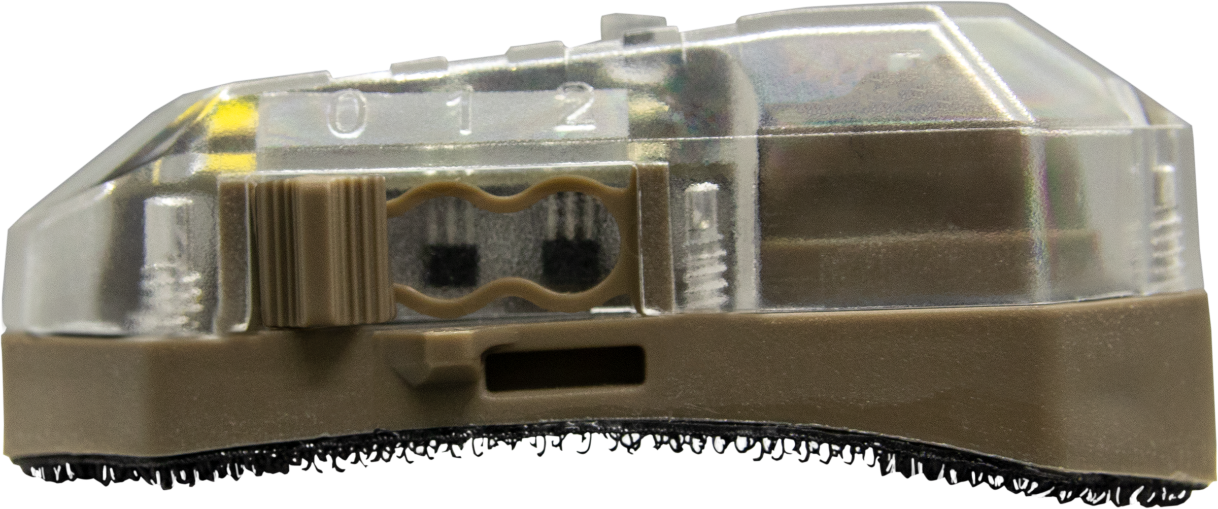 Earmor™ F101 Stealth Helmet Light Klettbare taktische Kopf-Lampe mit drei Positionen und transparentem Gehäuse, ideal für Airsoft.