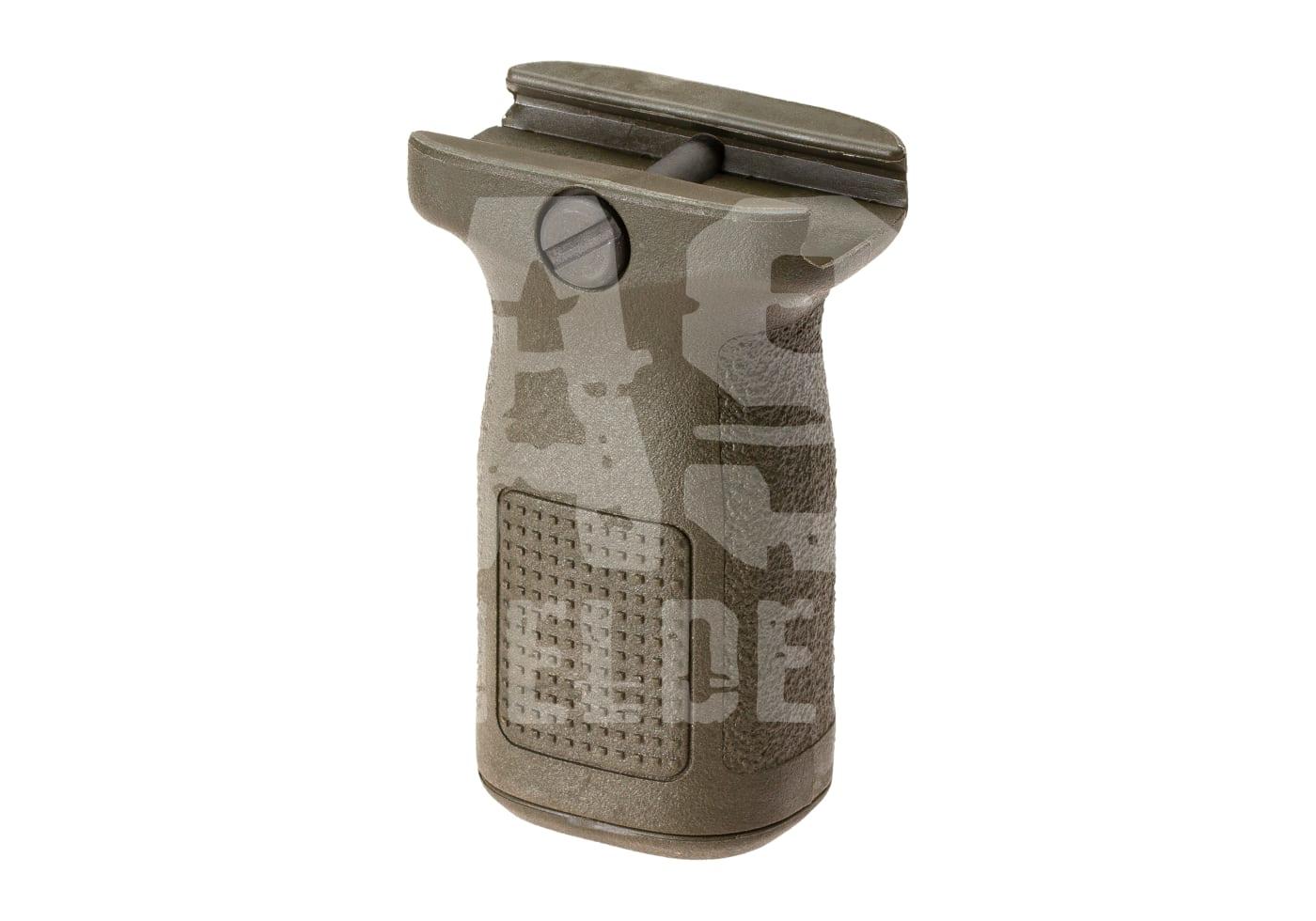 Olives vertikaler Airsoft-Vordergriff, strukturiert, mit Montageschiene.