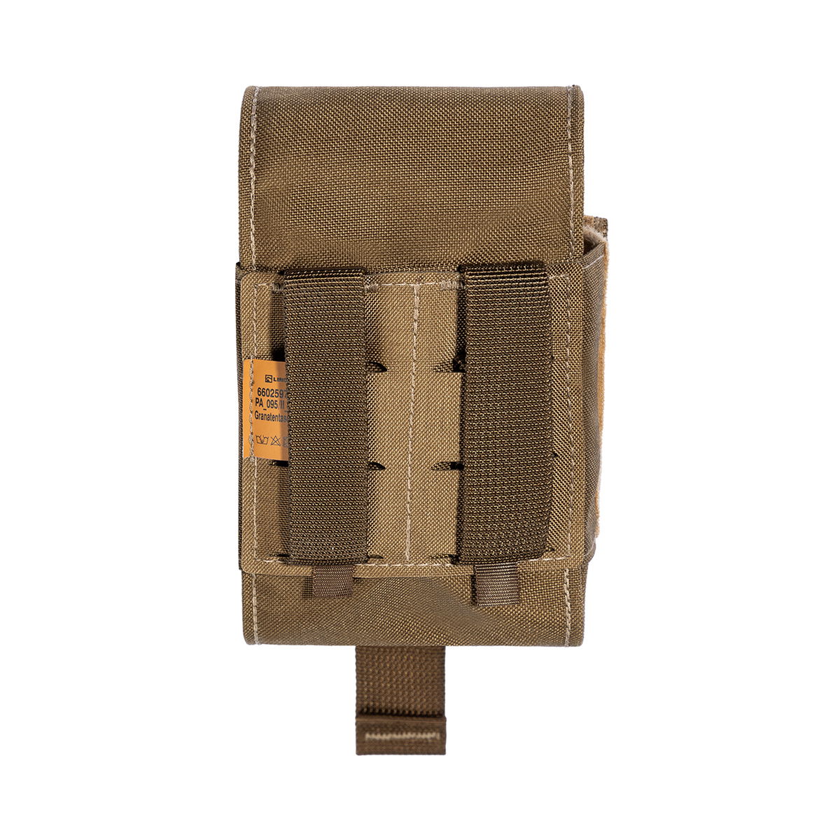 Coyote-farbene taktische Magazintasche mit MOLLE-Schlaufen für Airsoft-Ausrüstung.