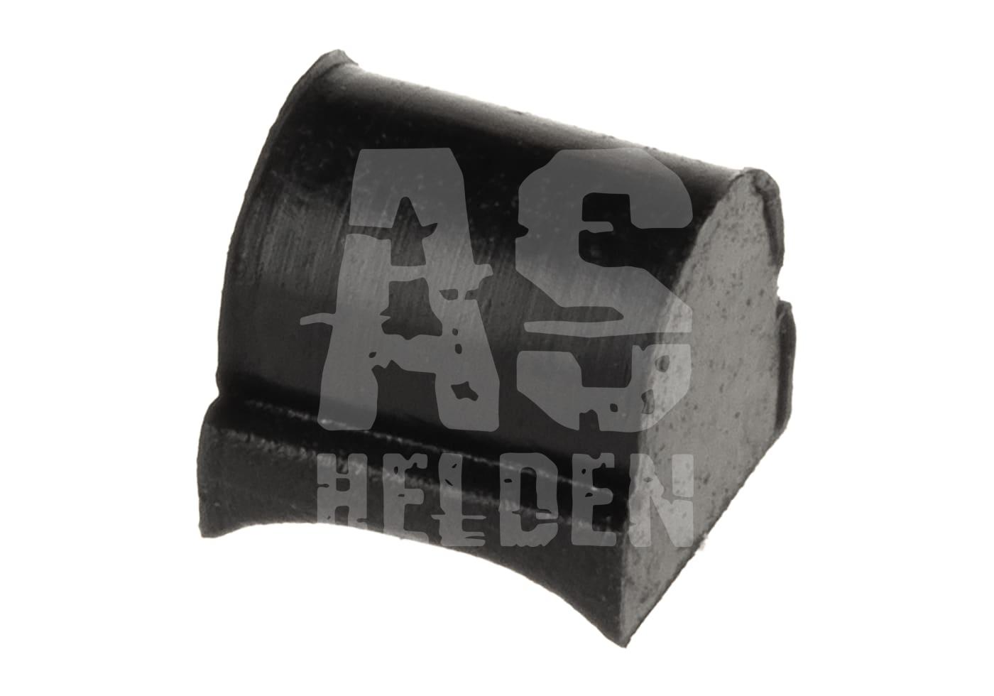 Maple Leaf AEG Omega Tensioner - Solid Edition Schwarze Airsoft-Hop-Up-Gummilippe, zylindrische Form.
