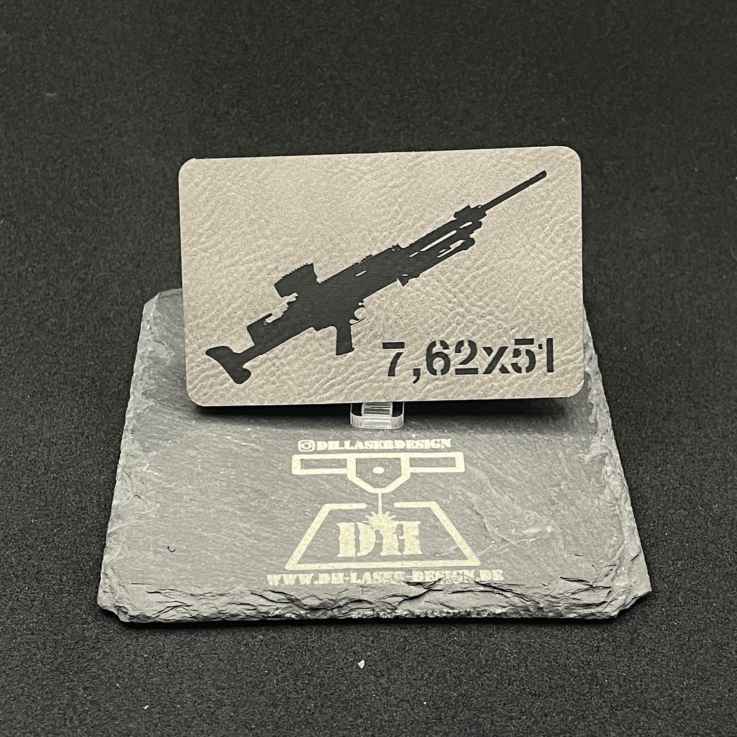 DH Laser Design Silhouetten & Kaliber Lasercut Kunstleder Patch