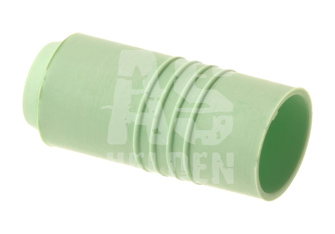 Grüner Airsoft-Hop-Up-Gummi, zylindrische Form mit geripptem Abschnitt.
