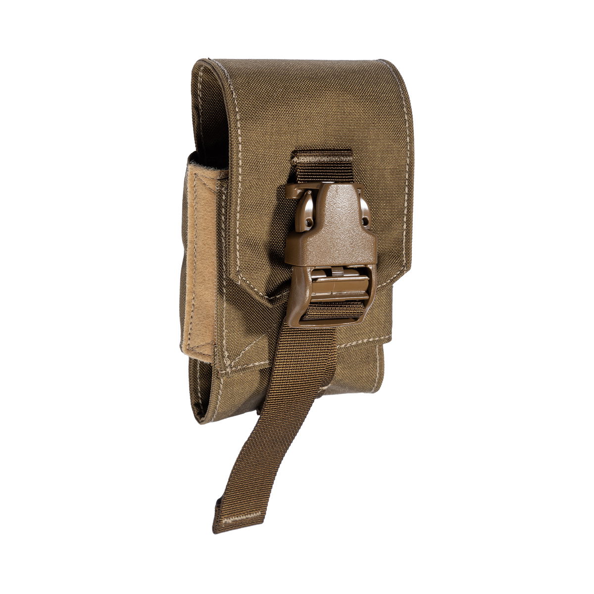Braune Molle-Tasche mit Klappverschluss, ideal für Airsoft-Zubehör.