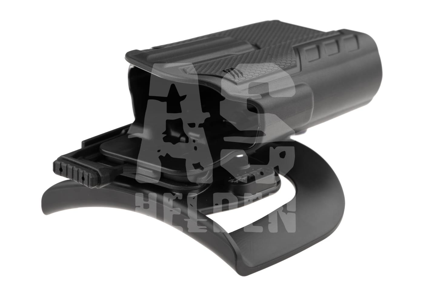 Omnivore Holster für Surefire X300/X300U-A Schwarzes Holster mit Paddle für Airsoft-Waffen, robustes Design.