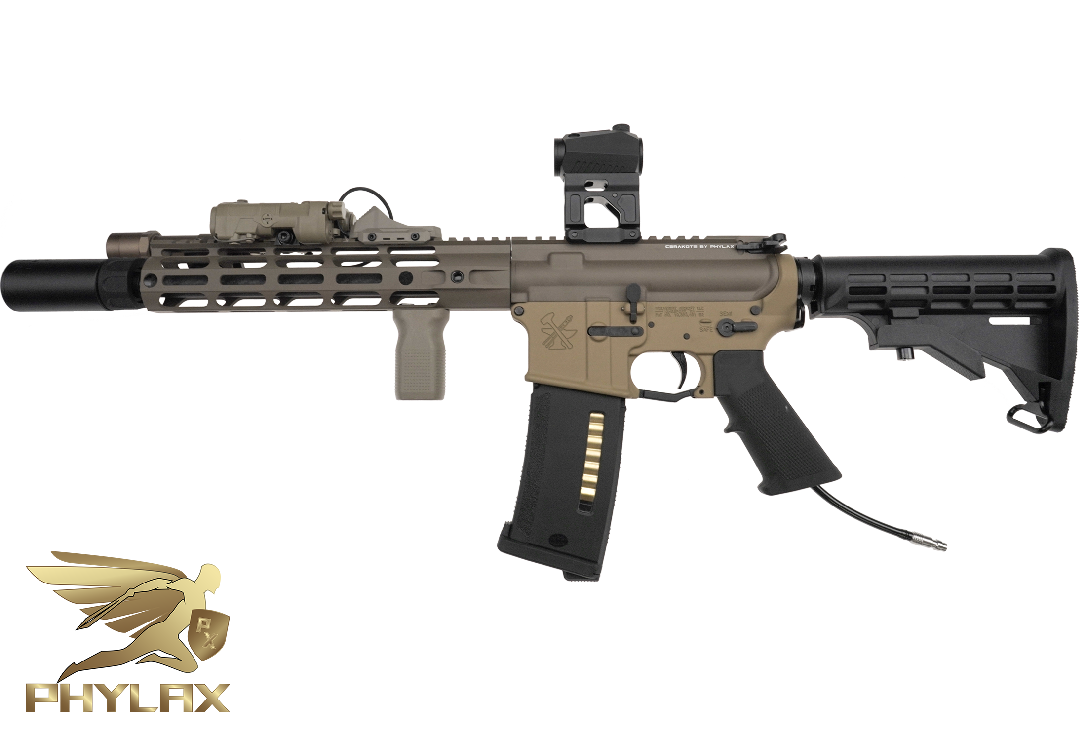 One of One Wolverine Airsoft MTW Forged, 10,3" Cerakote RAL8000 x Glock FDE - ab 18 Jahren