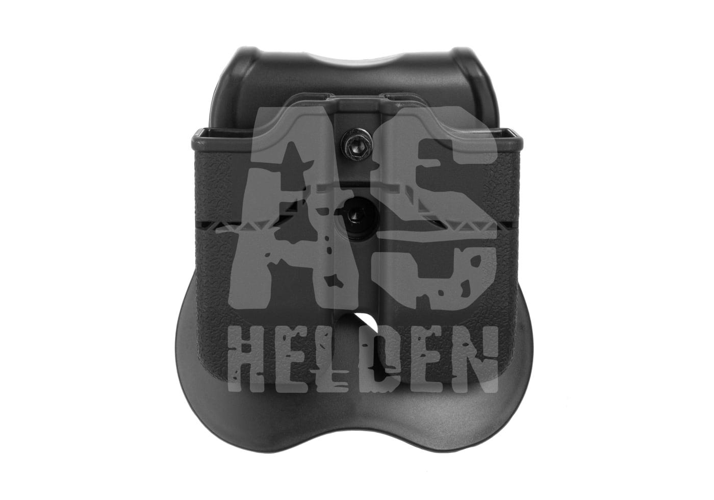 Double Mag Pouch für M1911 / P220 Doppelte schwarze Magazintasche mit Gürtelhalterung für Airsoft-Waffen.