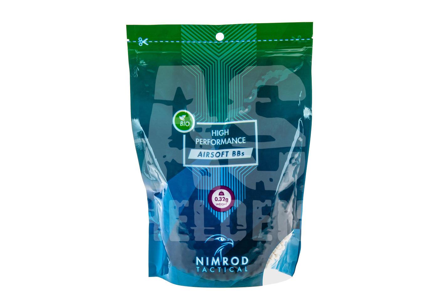 Nimrod Tactical Bio Bbs 0,32g Beutel für Airsoft-Spiele, umweltfreundlich und leistungsstark.