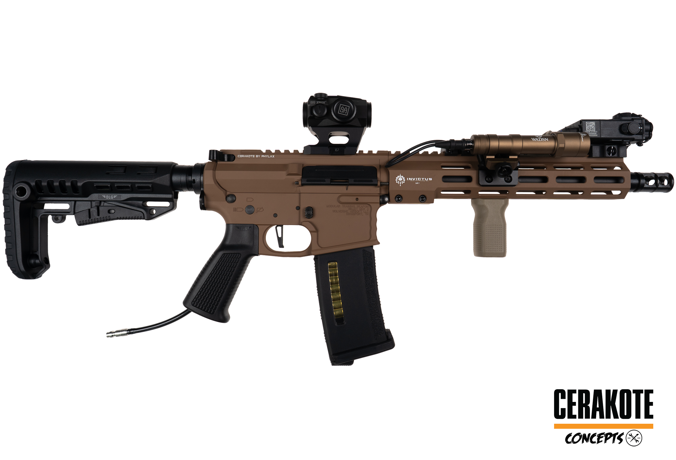 One of One Wolverine Airsoft MTW Billet  Tactical 10" Cerakote Copper Brown - ab 18 Jahren 