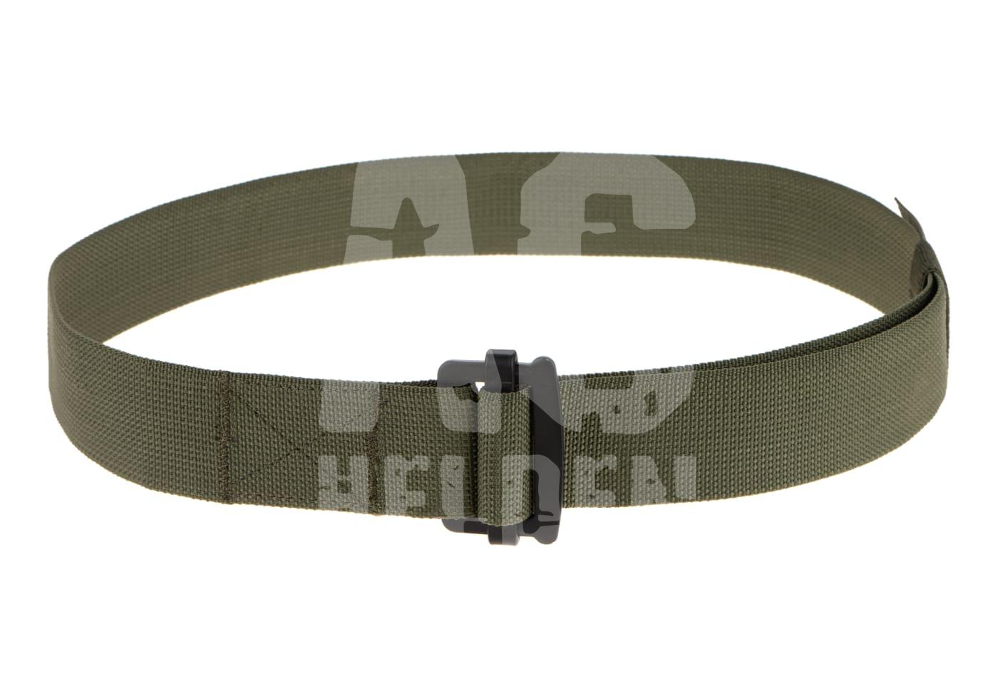 Grüner Airsoft-Gürtel mit schwarzer Schnalle, ideal für taktisches Zubehör.