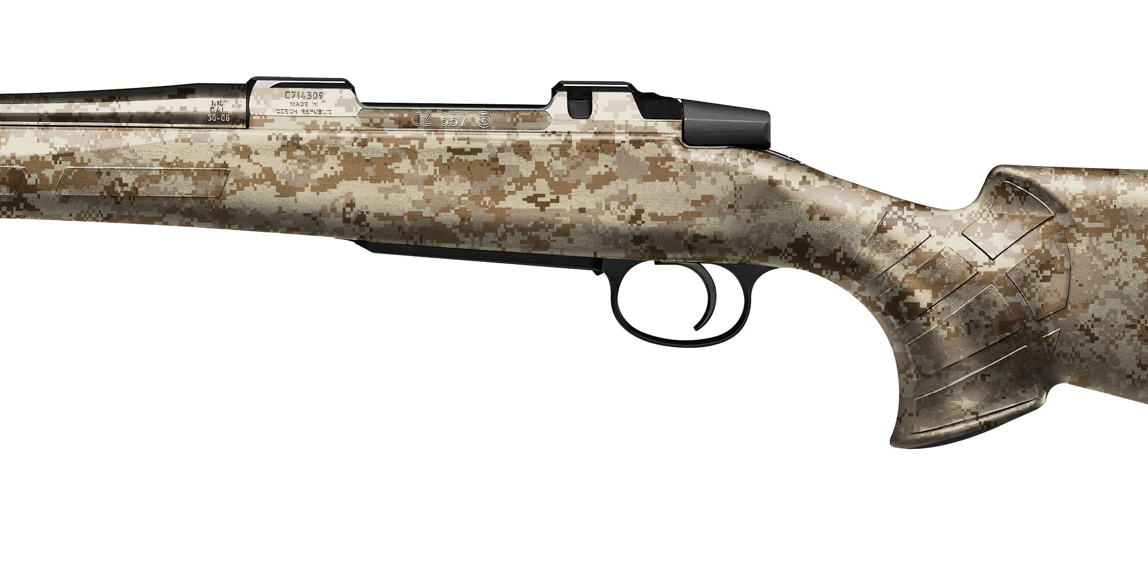 GunsWrap Rifle Skins Airsoftgewehr mit digitalem Tarnmuster für realistisches Gameplay.