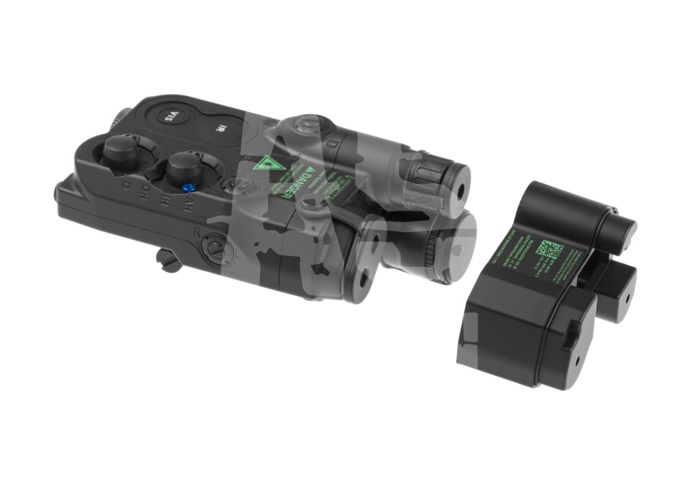 Taktischer Airsoft-Zielgerät-Laser mit Schaltermodul, schwarz, kompakte Bauweise.