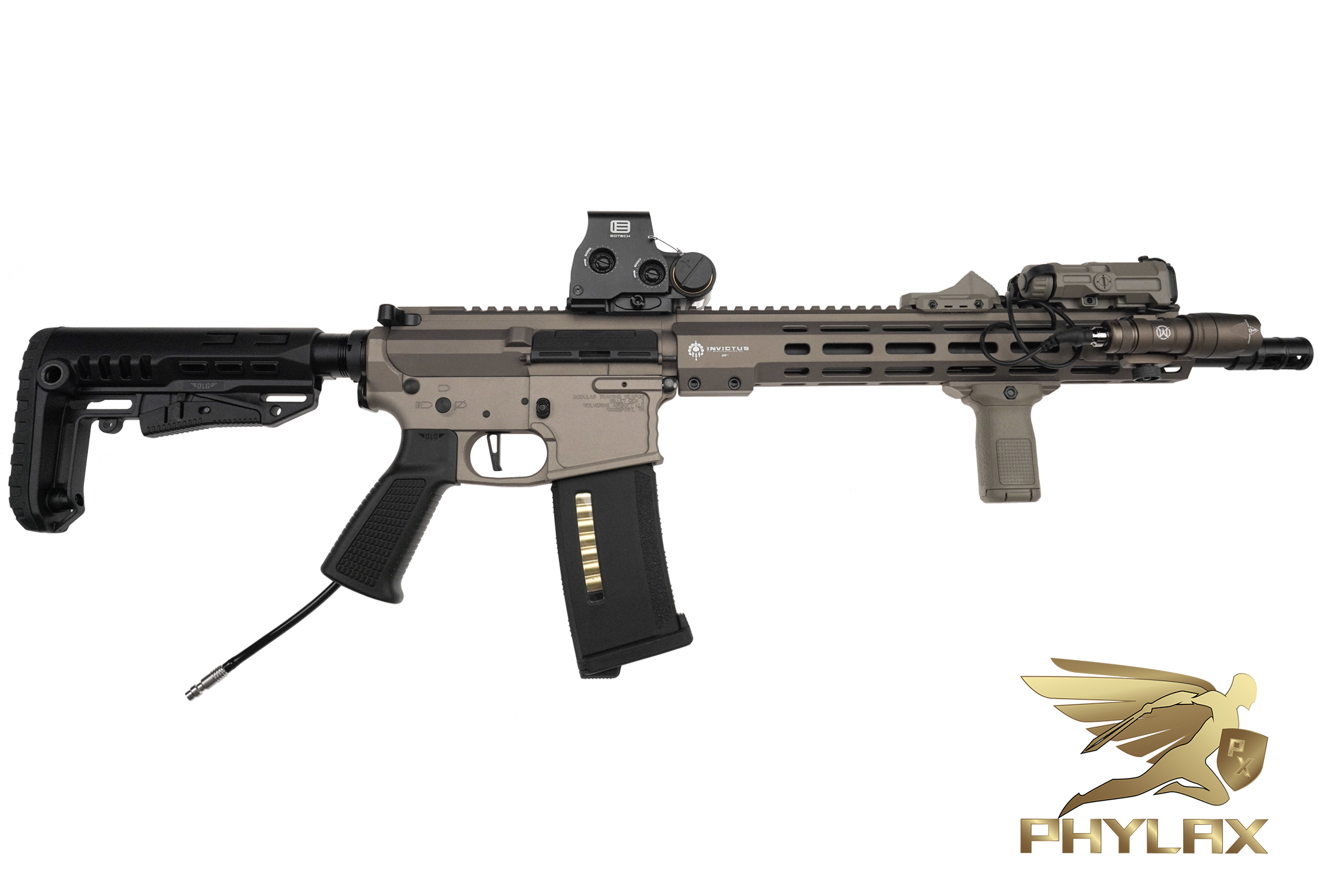 One of One Wolverine Airsoft MTW Tactical, 14" Cerakote Smoke Bronze x Black Gold  - ab 18 Jahren