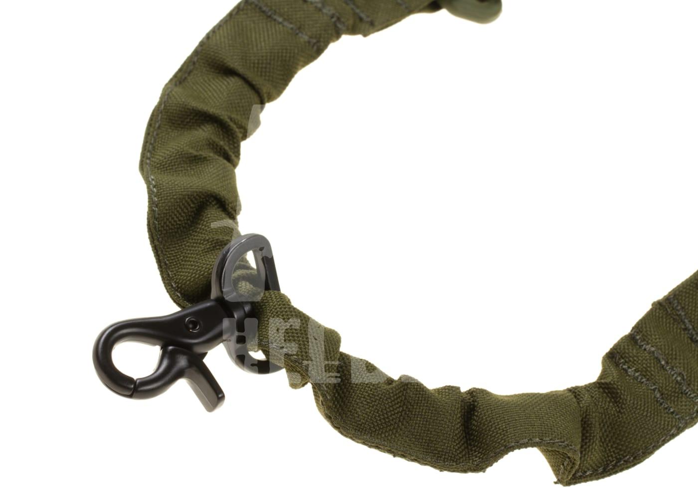 Olivegrüner Airsoft-Trageriemen mit Haken, für Gerätebefestigung.