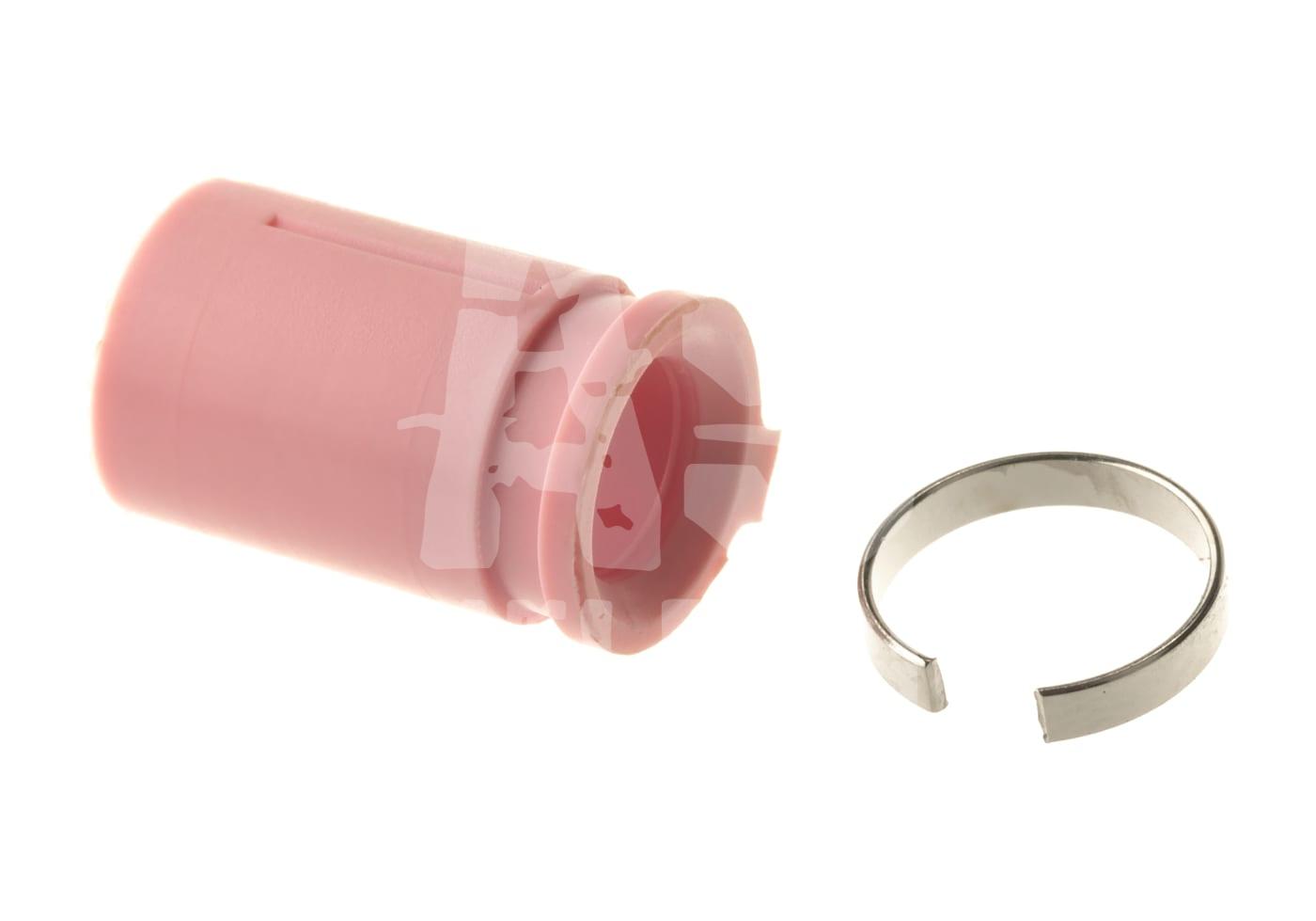 Rosa Hop-Up-Gummi mit Metallring, Zubehör für Airsoftwaffen.