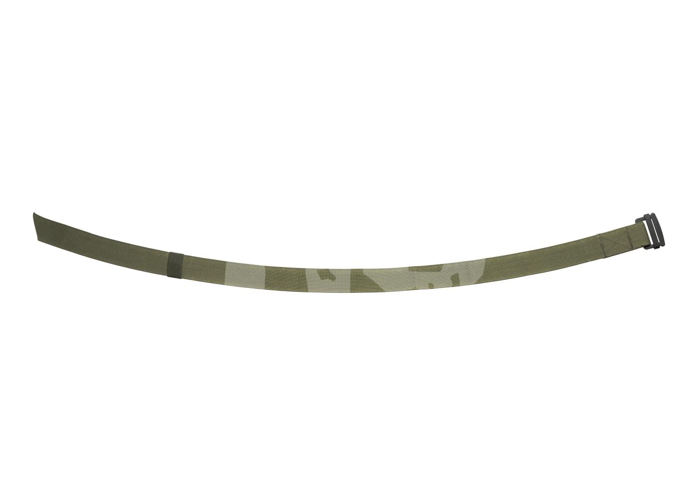 Taktischer Tarn-Gürtel mit Metallschnalle, olivgrünes Camouflage-Design. Perfekt für Airsoft-Einsätze.