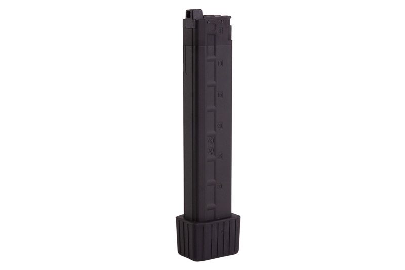 Archwick Magazin B&T APC9 GBB 30 rds Schwarzes Airsoft-Magazin für SMG, hohe Kapazität, Skalenmarkierung seitlich.