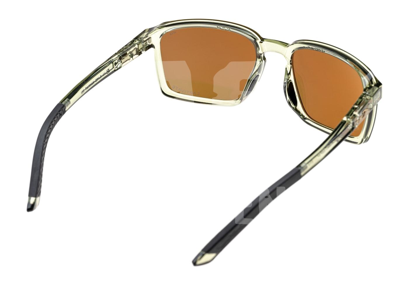 Klarer Rahmen, orange getönte Brillengläser, schwarze Bügel. Ideal als Schutzbrille für Airsoft geeignet.