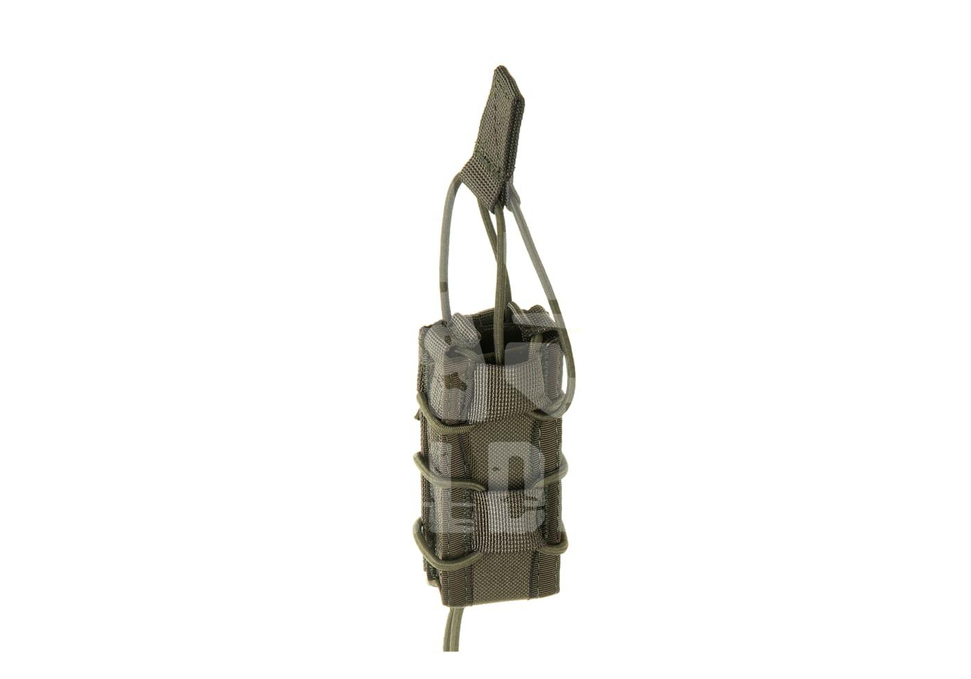 Tarnfarbene, schmale Magazintasche mit elastischen Schnüren für Airsoft.