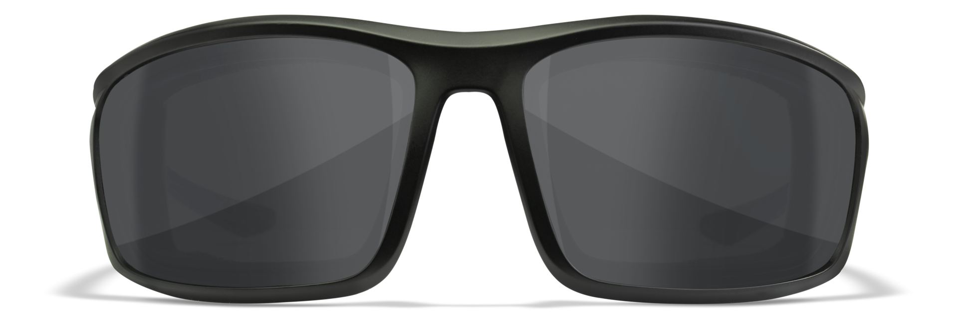 Schwarze Schutzbrille mit getönten Gläsern für Airsoft und Outdoor-Aktivitäten.