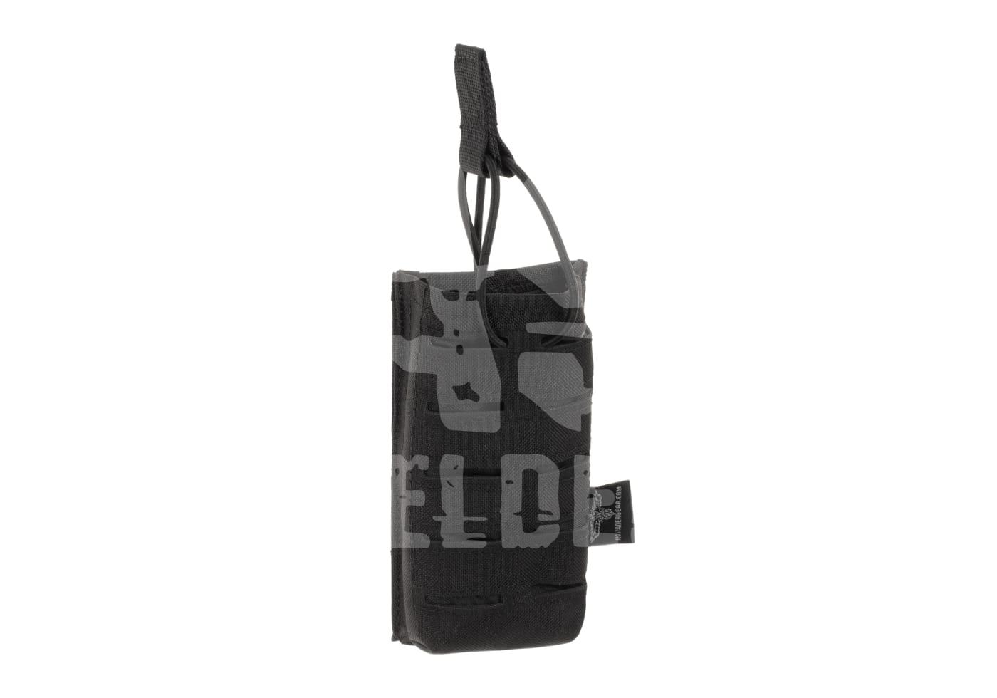Tarnfarbenes Airsoft-Magazintasche mit Elastikband, schmal und kompakt. Ideal für taktische Einsätze.