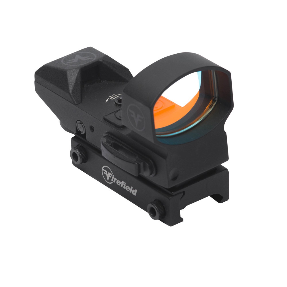 Firefield Reflexvisier mit rotem Punkt, kompaktes Design, für präzises Airsoft-Zielen geeignet.