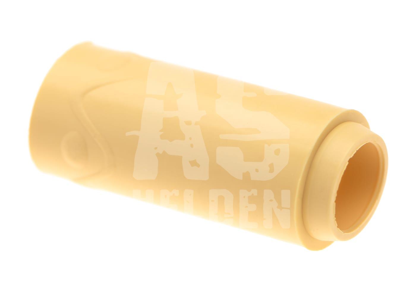 Airsoft-Hop-Up-Gummi, beige, zylindrische Form für verbesserte Schussgenauigkeit.