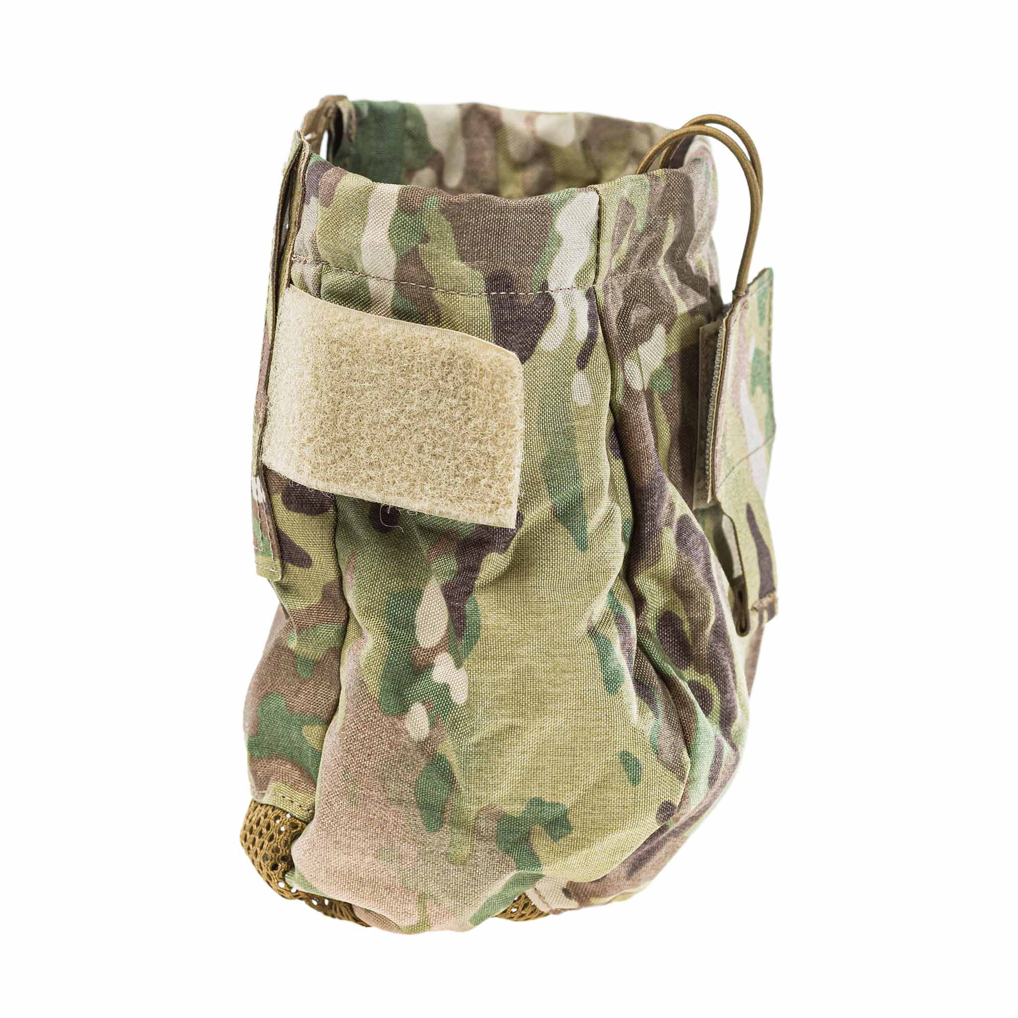 Tarnmuster-Dump-Pouch mit Klettverschluss, ideal für Airsoft-Zubehör.
