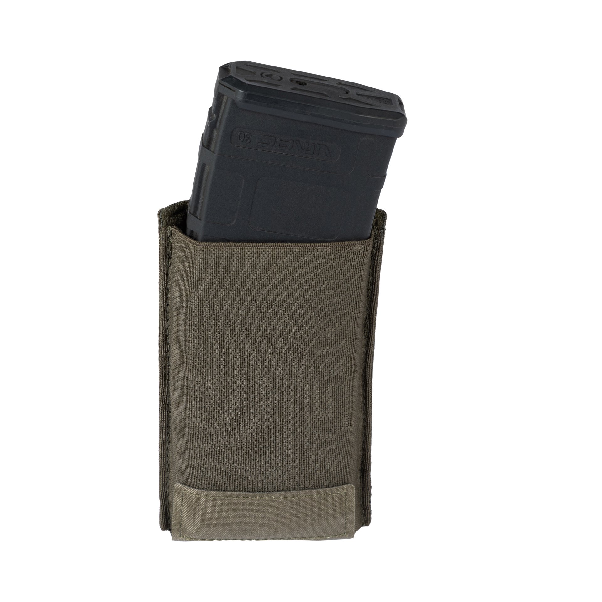 Lindnerhof Magazintasche flach 1er MX003 Olivegrüne Magazintasche mit schwarzem Magazin für Airsoft.