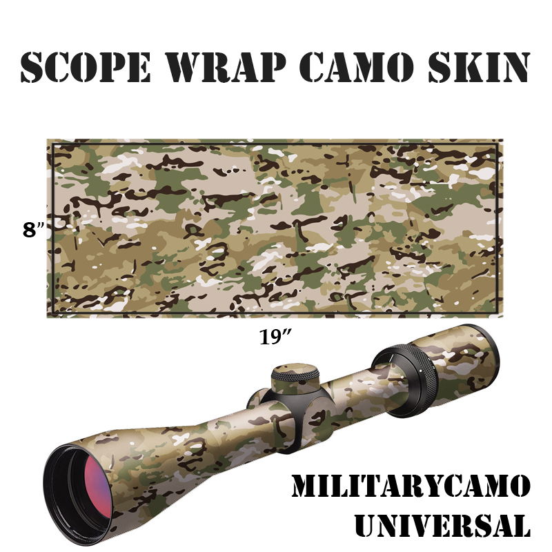 Camo-Design Scope Wrap für Zielfernrohre, 19"x8", militärische Tarnfarbe, universell einsetzbar.